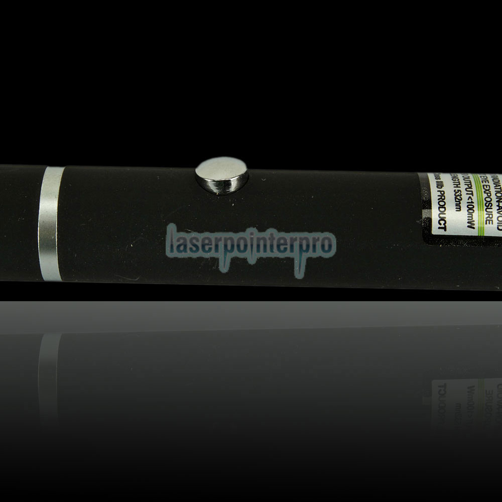 Pluma de puntero láser verde caleidoscópica de apertura media 120mW 532 nm con batería 2AAA
