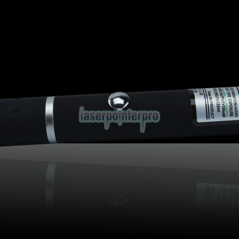 150mW 532nm Pen Style Green Laser Pointer Pen (incluye dos baterías LR03 AAA 1.5V)