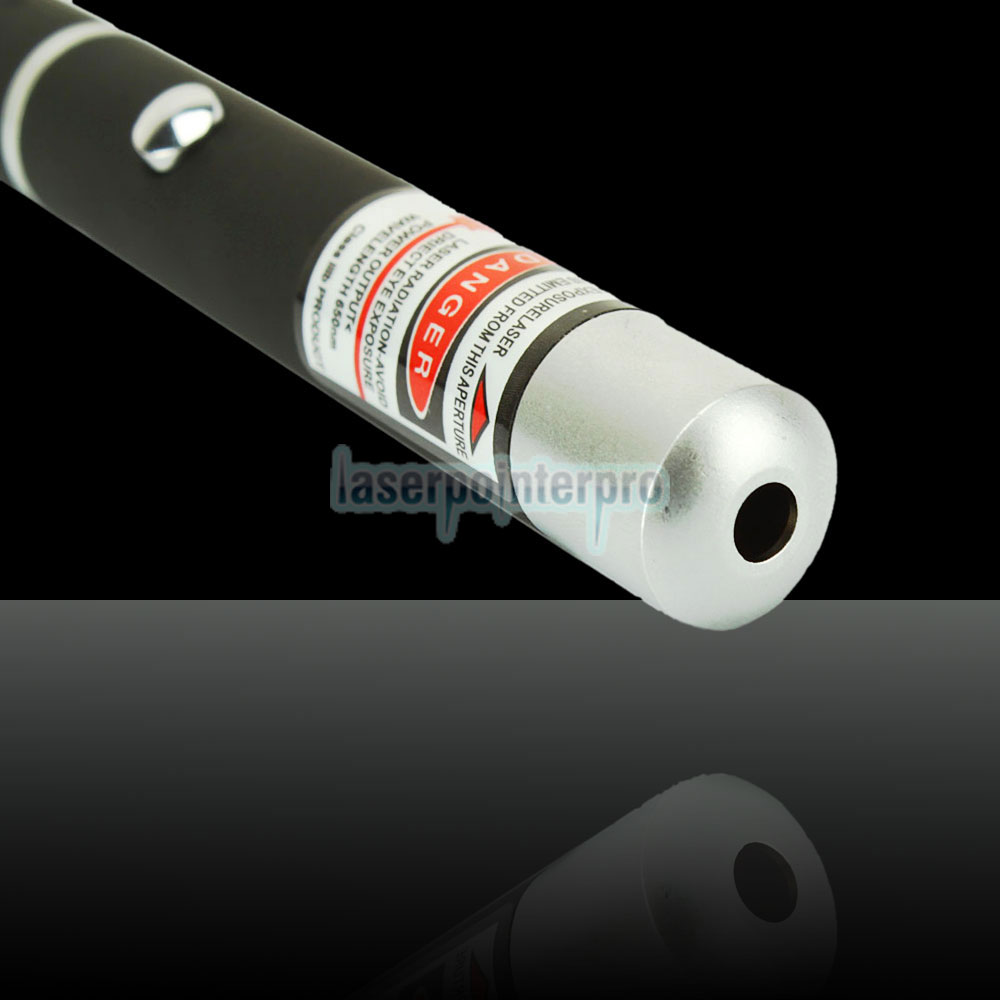 Penna puntatore laser rosso stile da 100 mW 650nm a mezza torcia con batteria 2AAA
