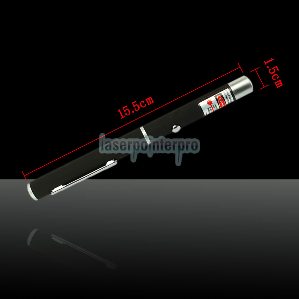 Stylo pointeur laser rouge de style lampe de poche 100mW 650nm mi-ouvert avec batterie 2AAA