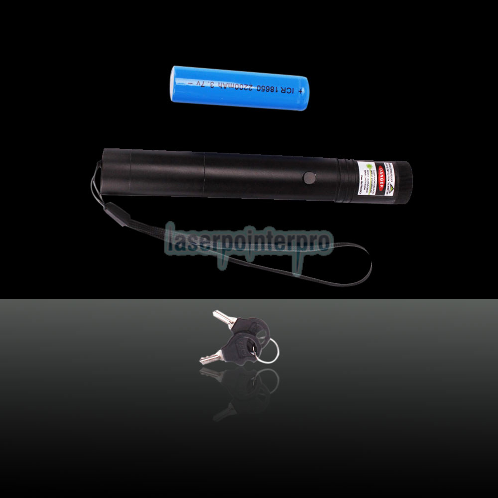 30mW 532nm Flashlight Style Adjust Focus Green Laser Pointer Pen with 18650 Battery