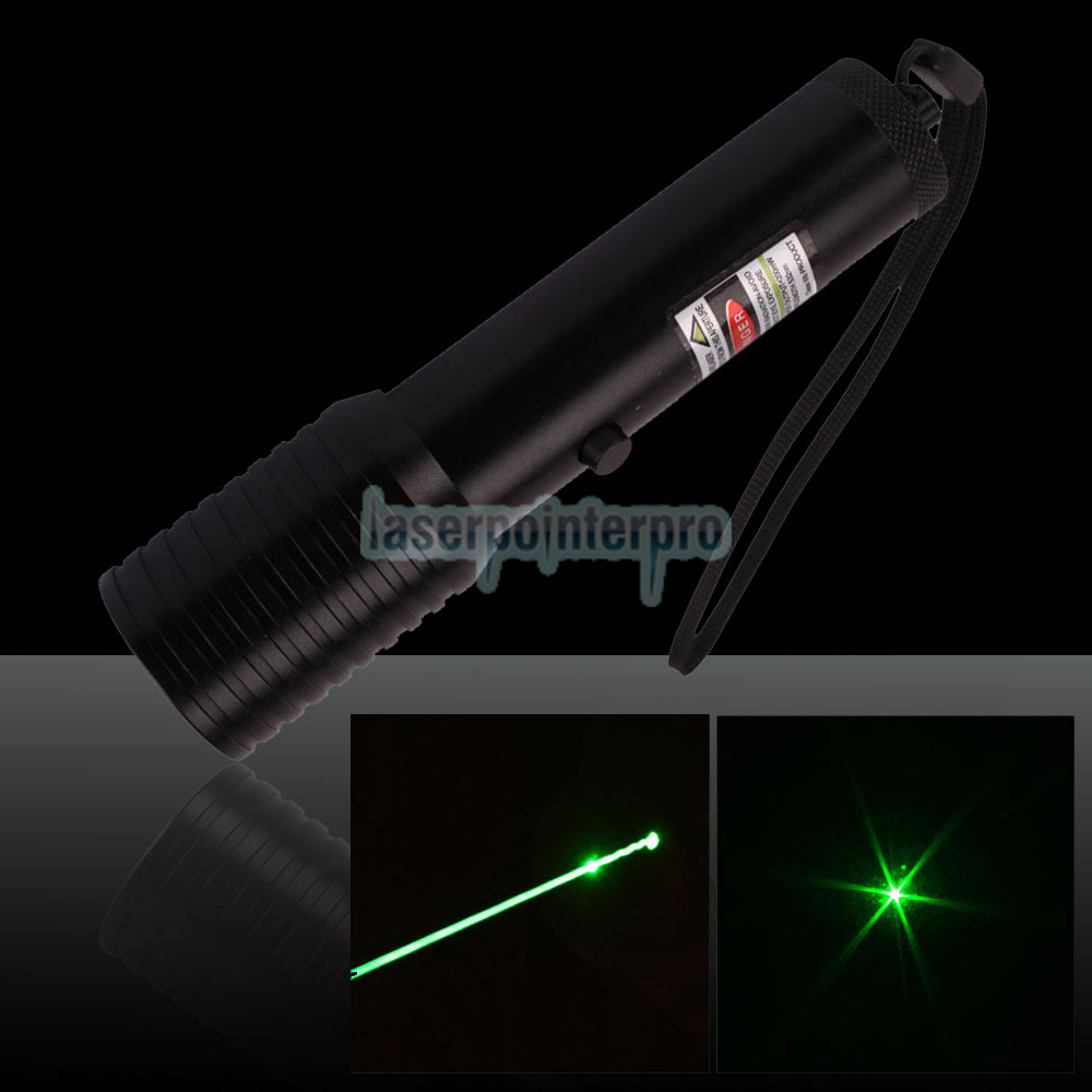200mW 532nm Flashlight Style 1010 Type Green Laser Pointer Pen with 16340 Battery