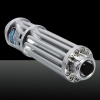 5000mW 450nm Beam Light Blue 12-Pillar Laser Pointer Pen Kit Silver