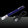 100mW 650nm Red Beam Single-point USB Charging Laser Pointer Pen Blue