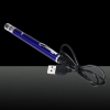 Penna puntatore laser di ricarica USB a singolo punto da 100 mW 650nm Red Beam blu