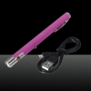 100mW 532nm Green Beam Light Single-point Rechargeable Laser Pointer Pen Pink