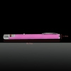 100mW 532nm verde luz de la viga de punto único recargable puntero láser pluma rosa