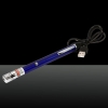 5mW 532nm feixe de luz estrelado recarregável Laser Pointer Pen Azul