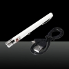 1mW 650nm Red Beam Light Starry Rechargeable Laser Pointer Pen White