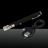 200mW 650nm Red Beam Light Rechargeable Starry Laser Pointer Pen Black
