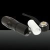 Ultrafire W-878 XM-L T6 2200 lúmenes 5 modos Foco ajustable Linterna estirable con soporte de batería negro