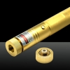 LT-303 100mW 532nm fascio verde chiaro Focusable Laser Pointer Pen Kit d'Oro