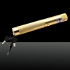 100mW 532nm Green Beam Light Focusable Laser Pointer Pen Kit Golden