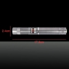 3000mW 532nm feixe de luz único ponto Estilo Laser Pointer Pen Prata