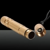 300mw 532nm Adjustable Focus Waterproof Green Laser Pointer Pen Luxury Gold