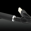 5-en-1 5mW 405 nm haz láser púrpura USB puntero láser con cable USB y Laser Heads Negro