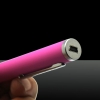 5-in-1 200mw 405nm viola Laser Beam USB Laser Pointer Pen con cavo USB e Laser Heads Rosa