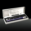 5-in-1 200mw 650nm Red Laser Beam USB Laser Pointer Pen with USB Cable and Laser Heads Purple