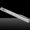 1mW 650nm Red Beam Light Starry Light Style Middle-open Laser Pointer Pen with 5pcs Laser Heads Silver