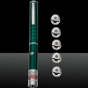 1mW 532nm Green Beam Light Starry Light Style Middle-open Laser Pointer Pen with 5pcs Laser Heads Green
