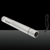 500mW 532 nm Green Beam Light Adjustable Focus Tailcap Switch Rechargeable Straight Laser Pointer Pen Silver