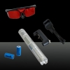 1500mw 405nm Pure Blue Beam Light Multi-functional Rechargeable Laser Pointer Pen Set Silver
