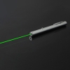 10mw 532nm Green Beam Light de un solo punto Light Style All-steel Laser Pointer Pen de metal brillante Color
