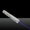 5mW 450nm Estilo Pure Blue Beam Ligero de un solo punto de luz foco ajustable puntero láser de gran alcance de la pluma de plata