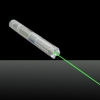 Estilo 5mW 532nm viga verde Ligero de un solo punto de luz independiente cristalina de plata lápiz puntero láser