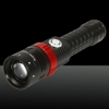 6830 Multifunctional 1200lm 5-Mode Focus-variation Flashlight with 2pcs Fluorescent Lamp Covers Black
