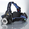 T6 1800lm 3-Mode Zoomable Blue Light LED Lampada frontale blu