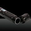 Ponto único 5000mW 450nm azul feixe de aço inoxidável Laser Pointer Pen Kit com baterias e carregador preto