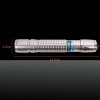 5000mW 450nm Blue Beam Single-point Stainless Steel Laser Pointer Pen Kit with Batteries & Charger Silver