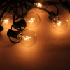 Lampadina G40 25-LED esterna Yard lampada della luce della stringa con la lampada filo verde trasparente e argento
