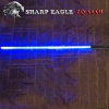 Luz púrpura SHARP ZQ-EAGLE 303zi 100mW 405nm impermeable del cigarrillo de aluminio puntero láser y fósforo Más claro Negro