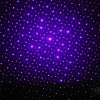 200mW 405nm Novo Invólucro de Aço Caleidoscópio Céu Estrelado Estilo Roxo Luz À Prova D 'Água Laser Pointer Prata