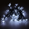 7M 50-LED white Light Flower Shaped Solar Energy LED String Light Green