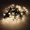 7M 50-LED Warm White Light Flower Shaped Solar Energy LED String Light Green