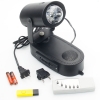 LT-W511 Christmas Ballroom Home Decoration RGB Light Rotary LED Stage Light with MP3 Player & Remote Switch Black