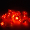 MarSwell 20-LED-Weihnachtsfest-Dekoration-warmes weißes Licht LED-Schnur-Licht mit Batterie-Pack Red Rose-förmigen