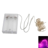 5M-50L-4.5V-3W Silver Wire Battery Powered Ordinary String Lights without Fixed Shape Pink