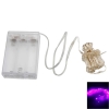 5M-50L-4.5V-3W Silver Wire Battery Powered Ordinary String Lights without Fixed Shape Purple