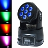 100W 7-LED RGBW Controle automático / som DMX512 Rotary Stage Lighting Black
