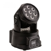 100W 7-LED RGBW Contrôle automatique / audio DMX512 Rotary Stage Lighting Noir