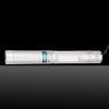 5000mW 450nm Light Blue Single-ponto Cigarro Estilo Zoomable Regulável Aço Inoxidável Lighter Laser Pointer prata
