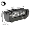 UKing ZQ-B20 60W 8-LED 4-em-1 RGBW Light Master-slave Controle de som Automatic Stage Light Black