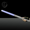 UKing ZQ-j88 5000mW 445nm blau Strahl 3-Modus Zoomable High Power Laser Schwert Laserpointer Kit Silber