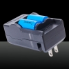 10000mW 450nm Blue Beam Single-Point-Edelstahl-Laserpointer Kit mit Batterien & Ladegerät Schwarz