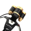 Nouveau style 3 x XM-L T6 3800LM extensible focalisant 90 degrés réglable imperméable à l'eau LED Headlamp pour activités en plein air noir et Lu