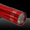 Red 3W 9 LED Super Bright Flashlight Electric Torch